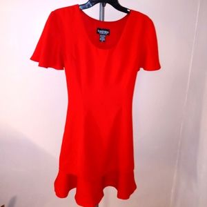 Randi May Vtg Fit & Flared Ruffled Tier Hem, Petal Sleeves sz12